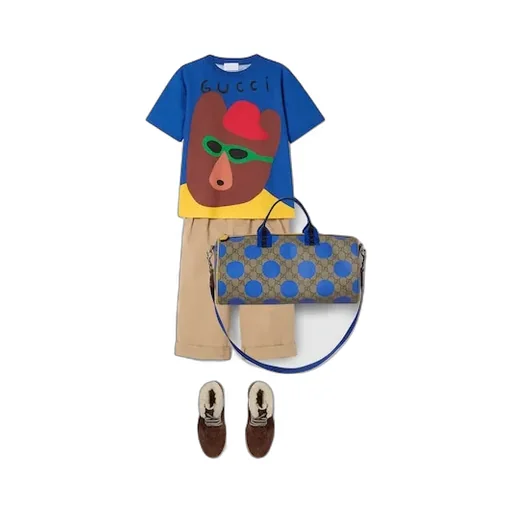 Children's Printed Gg Top Handle Bag
