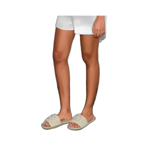 Espadrille With Crystal Interlocking G