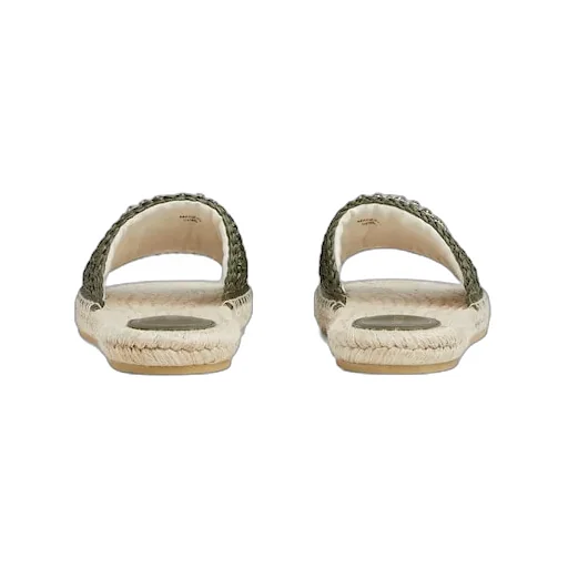 Espadrille With Crystal Interlocking G