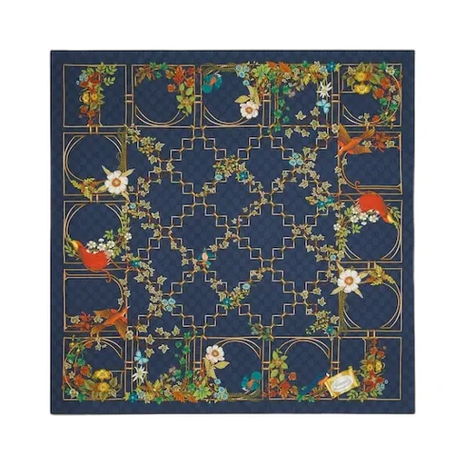 Printed Silk Twill Carré