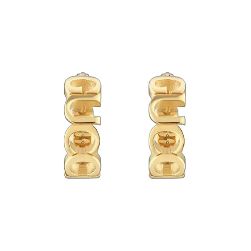 Gucci Script Hoop Earrings