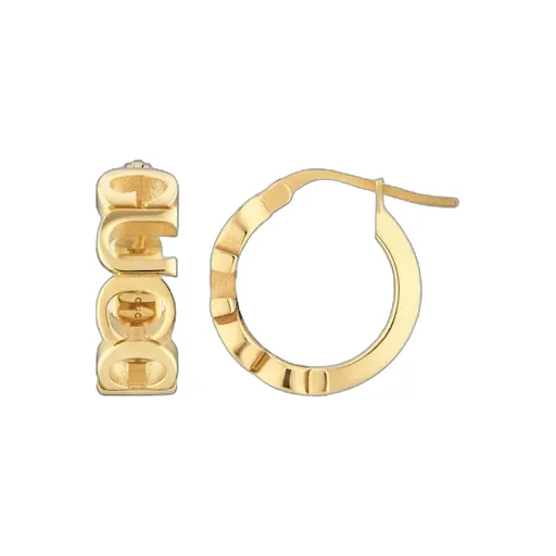 Gucci Script Hoop Earrings