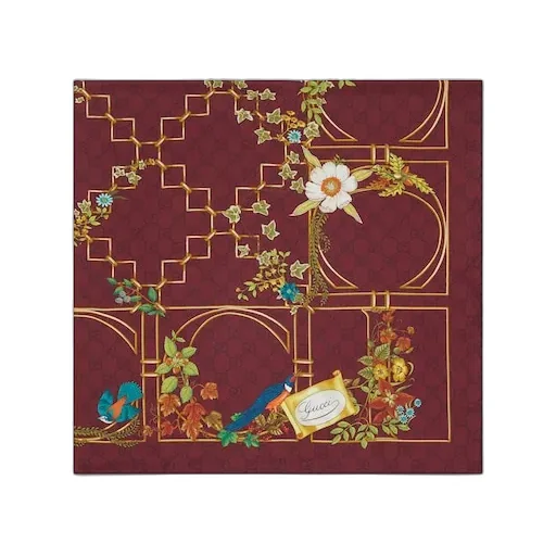 Printed Silk Twill Carré