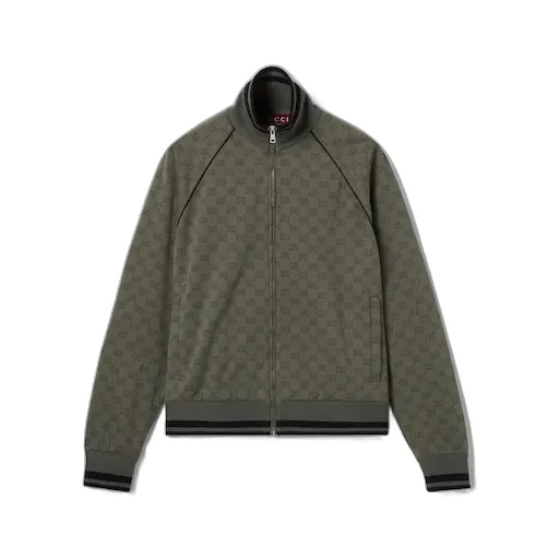 Gg Jersey Jacquard Zip Jacket