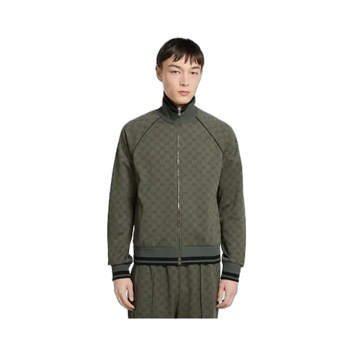 Gg Jersey Jacquard Zip Jacket