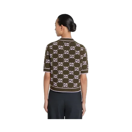 Gg Wool Bouclé Jacquard Top