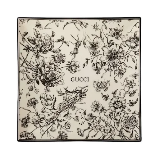 Gucci Flora Sketch Print Large Trinket Tray