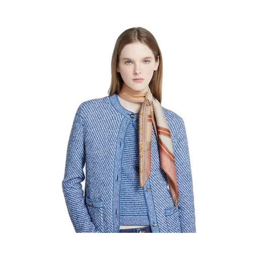 Printed Silk Jacquard Carré