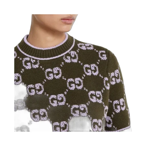 Gg Wool Bouclé Jacquard Top