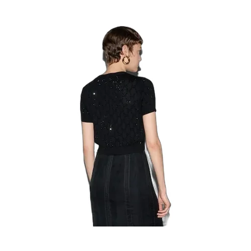 Fine Wool Gg Crystal Top