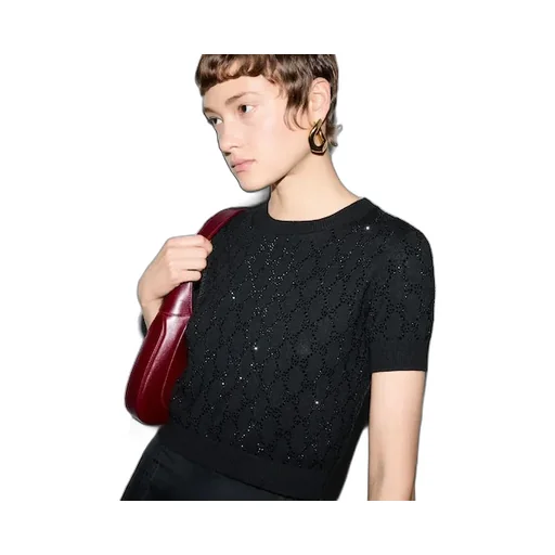 Fine Wool Gg Crystal Top