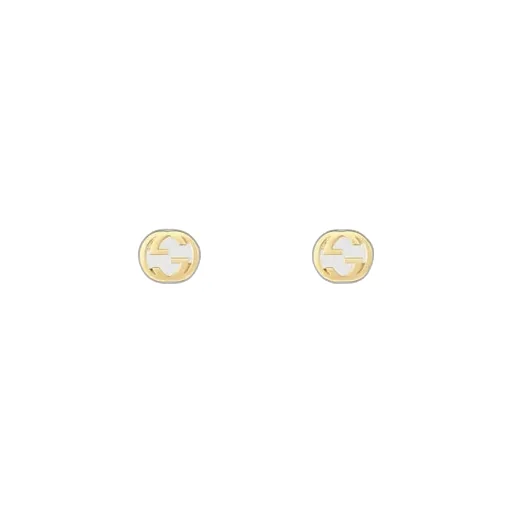 Gucci Interlocking 18K Stud Earrings