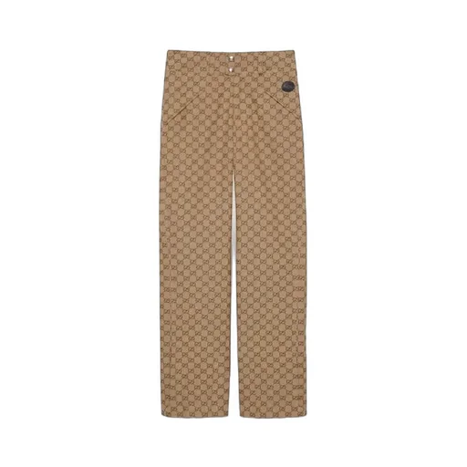 Gg Cotton Canvas Trouser