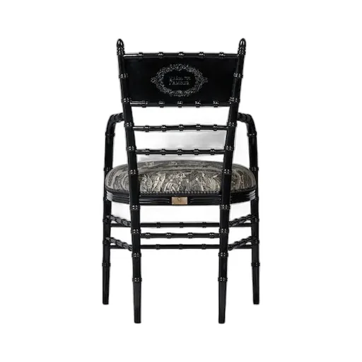 Chiavari Toile De Jouy Print Chair With Arm Rest