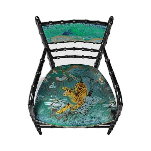 Chiavari Tiger Jacquard Chair With Arm Rest
