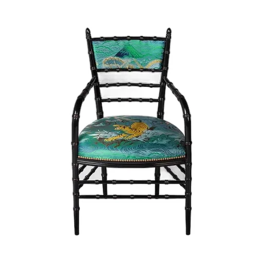 Chiavari Tiger Jacquard Chair With Arm Rest