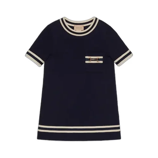 Children's Cotton Jersey Dress With Horsebit