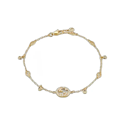 Gucci Interlocking Diamond 18K Bracelet