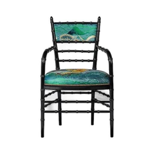 Chiavari Tiger Jacquard Chair With Arm Rest