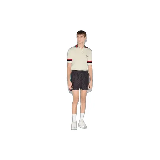 Gg Print Nylon Swim Shorts