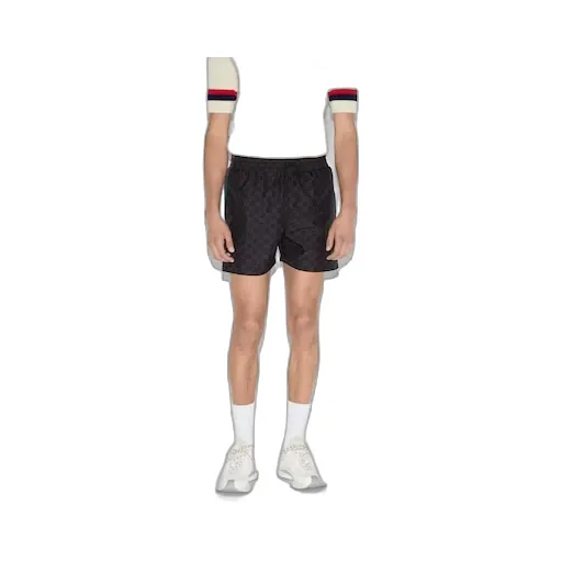 Gg Print Nylon Swim Shorts