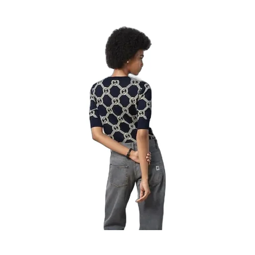 Reversible Gg Wool Jacquard Top