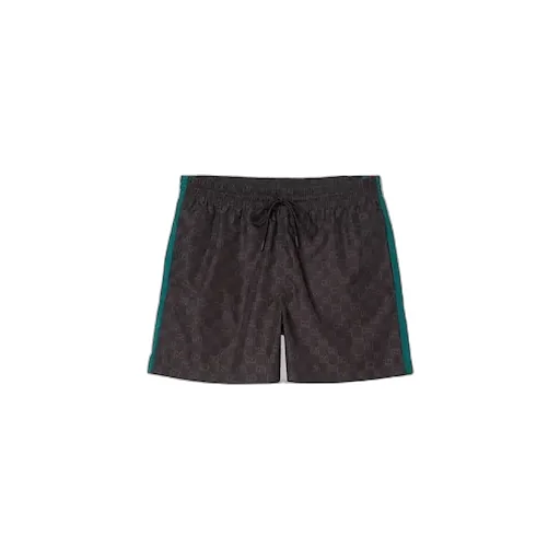 Gg Print Nylon Swim Shorts