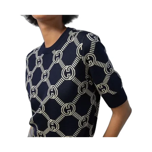 Reversible Gg Wool Jacquard Top