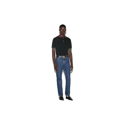 Cotton Piquet Polo With Web Collar