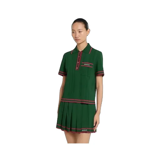 Polo Shirt With Striped Trim