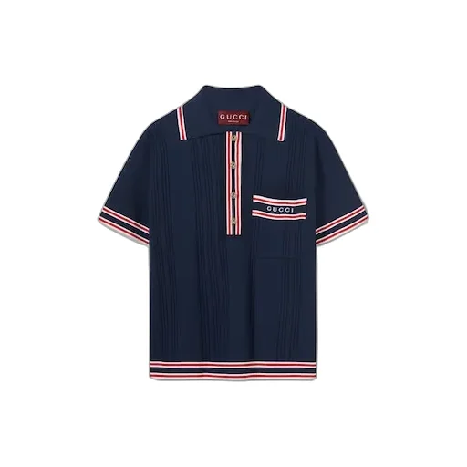 Polo Top With Striped Trim