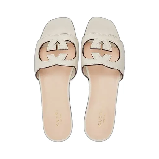 Slide Sandal With Interlocking G