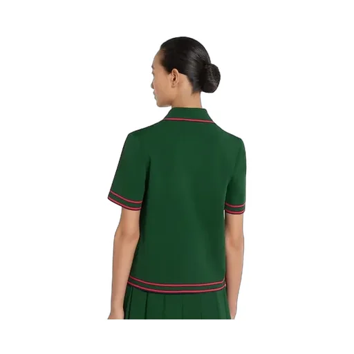 Polo Shirt With Striped Trim