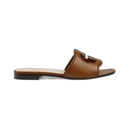 Slide Sandal With Interlocking G