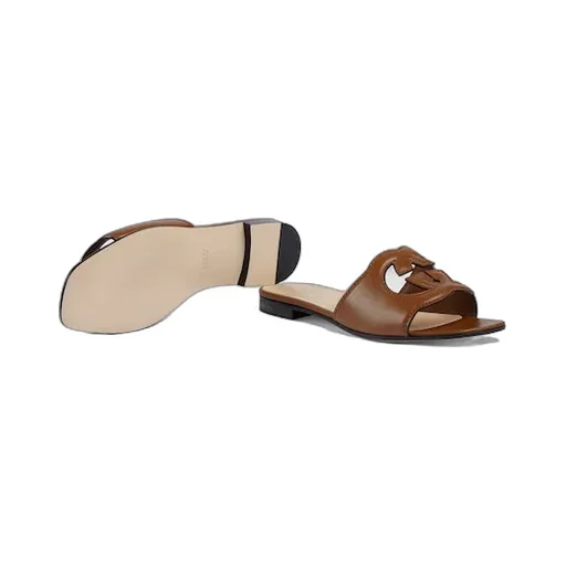 Slide Sandal With Interlocking G