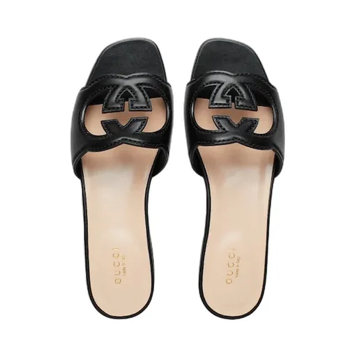 Slide Sandal With Interlocking G