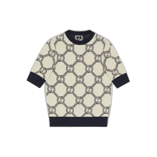 Reversible Gg Wool Jacquard Top