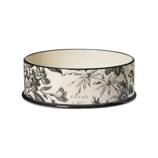 Large Herbarium Print Pet Bowl