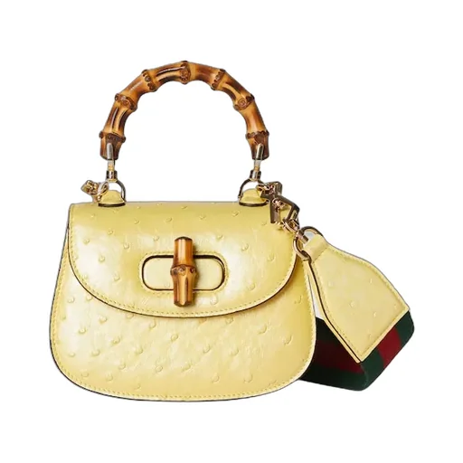 Gucci Bamboo 1947 Ostrich Mini Bag