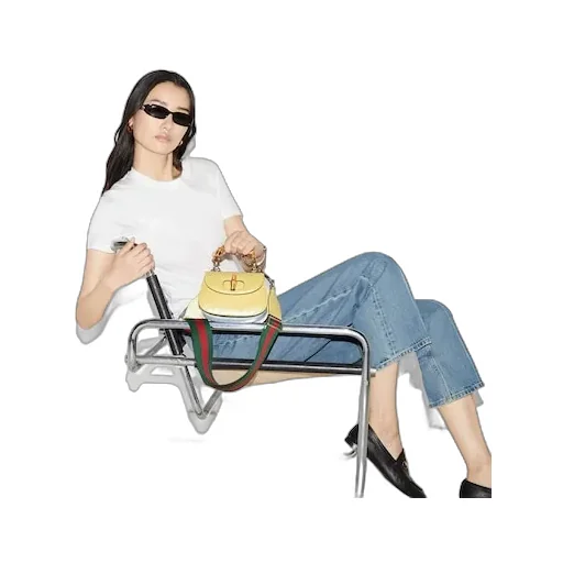 Gucci Bamboo 1947 Ostrich Mini Bag