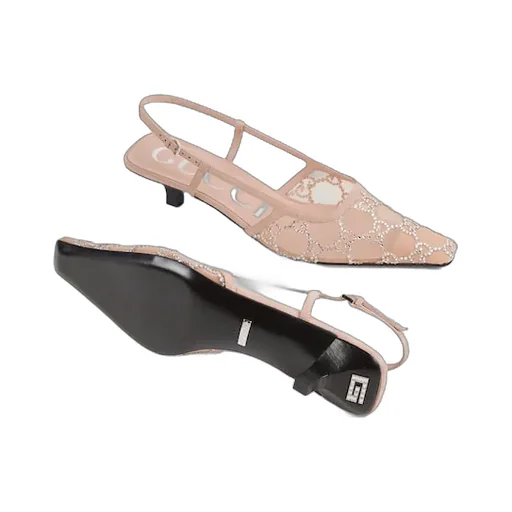 Gg Crystal Slingback Pump