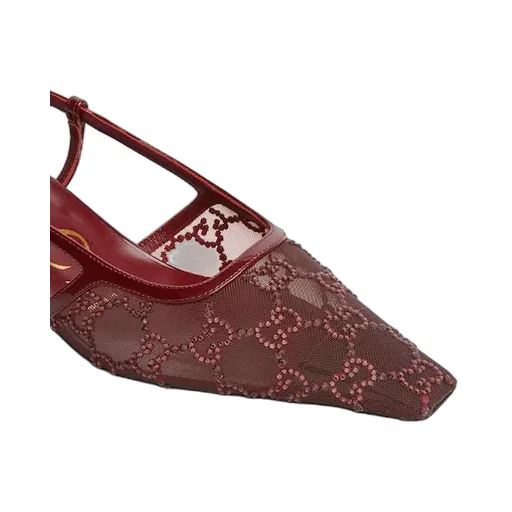 Gg Crystal Slingback Pump