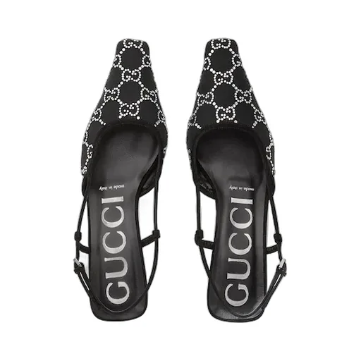 Gg Crystal Slingback Pump