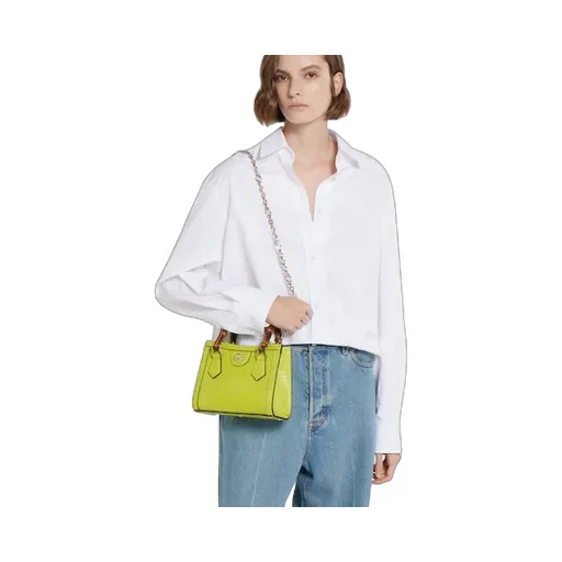 Gucci Diana Lizard Small Tote Bag