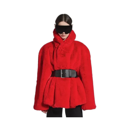 Wrap Animal-Free Fur Coat