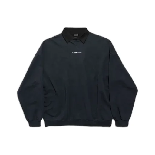 Back Shirt Collar Crewneck