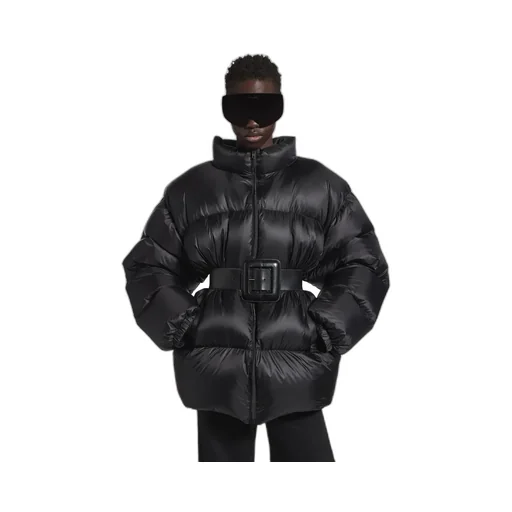 Belted Hourglass Short Puffer
