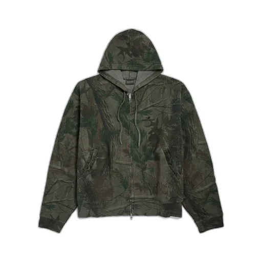 Diamond B Oversized Zip-Up Hoodie