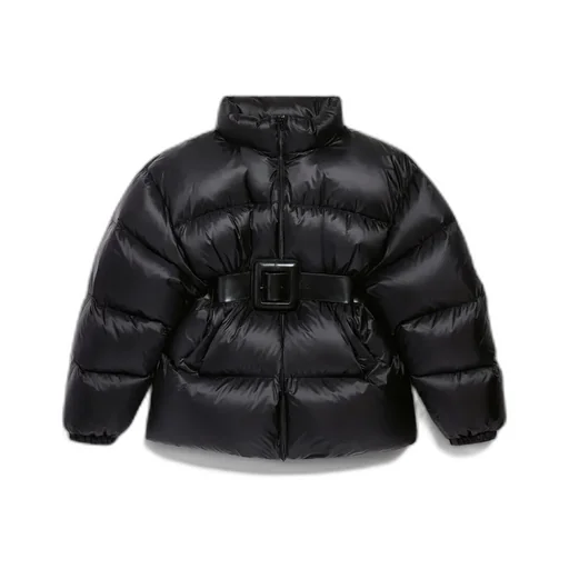 Belted Hourglass Short Puffer