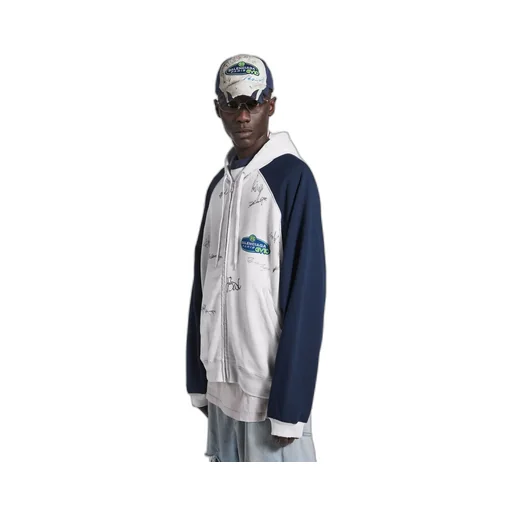 Banana Raglan Oversized Zip-Up Hoodie